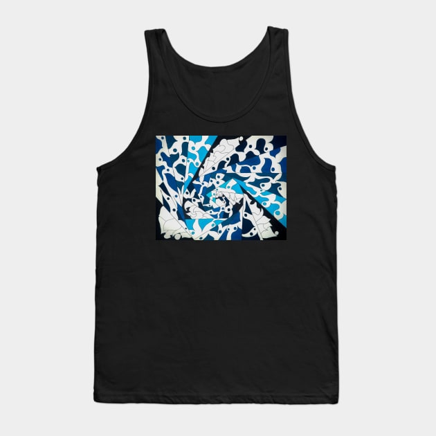 Kaleidoscope Blues Tank Top by ifnotforv